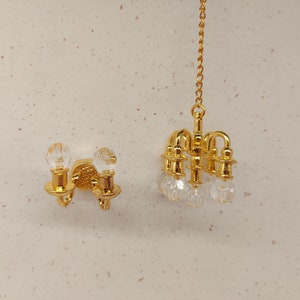Dollhouse ceiling and wall chandelier no light