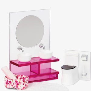 Lundby original bathroom set, brand new