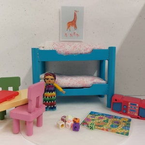 Lundby kids room set / bunk bed with tiny accessories inclusive