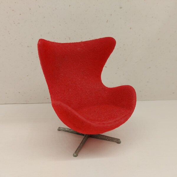 Lundby / Brio Arne Jacobsen Silla Egg de los años 60-70 para casa de muñecas