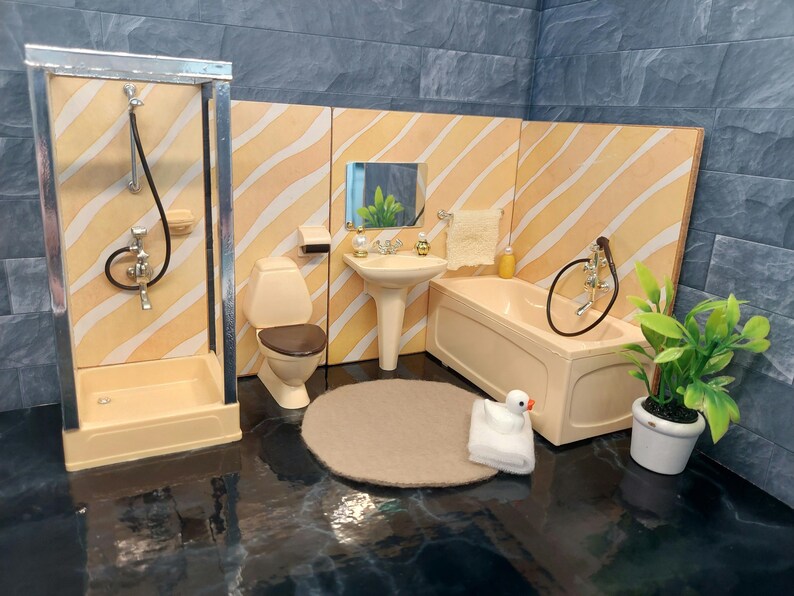 Lundby Bathroom Set With Tiny Accessories Inclusive Etsy UK