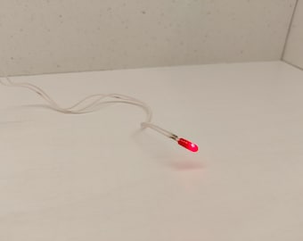 Câble d'éclairage Lundby avec lumière rouge (vers la cheminée)