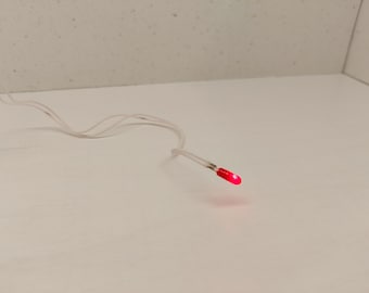 Cable de luz Lundby con luz roja de 5V (para chimenea)