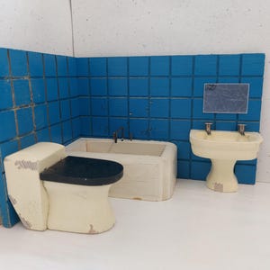 Lundby / Lerro original complete bathroom.