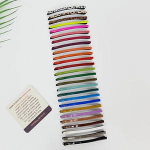 Simple Line Vivid Color Bobby Pin (3.3 Inch) / Leopard French Hair Pin / Hair Accessory for Woman