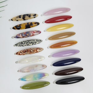 Leopard Oval Lange Bobby Pin (4,1 Zoll) / Pure Color Kleine Französische Haarnadel Pin / Tortoise Shell Snap Clip