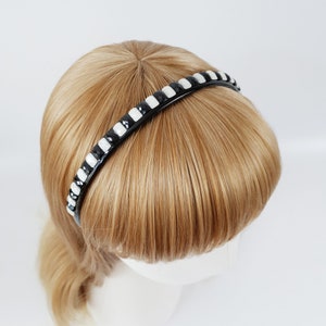 Square Formica Pearl Thin Headband / Daily Vintage Style Head Piece / Hair Accessory for Woman / Pearl Headband