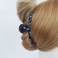 Black Aurora 5 Inch Big Size Hair Clip / Luxurious Cellulose French Hair Claw with Cubic Stone / Hair Barrette for Woman product logo