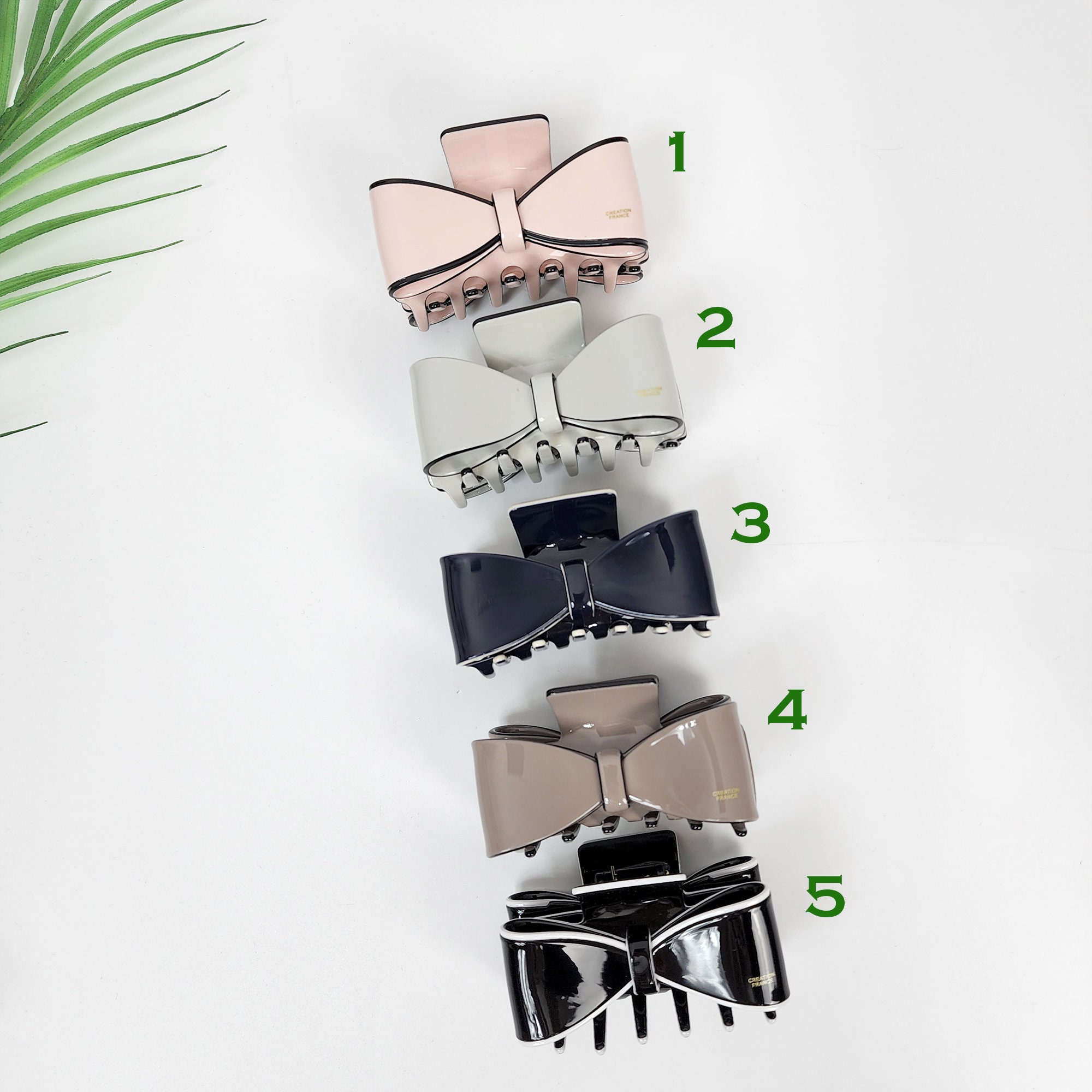 Pastel Color Large Bow Ribbon Hair Claw Clip (3.0 Inch