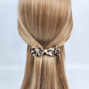 Leopard Lip Shape Hair Barrette (3.7 Inch) / Tortoise Shell French Hair Pin / Hair Accessory for Woman / Automatic Hair Clip