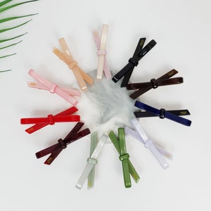 Pure Color Simple Ribbon Hair Claw Clip (2.8 Inch) / Cute French Hair Pin / Alligator Hair Clip for Woman