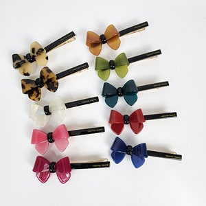 Leopard Bold Ribbon Hair Claw Clip (3.5 Inch) / Tortoise Shell French Hair Pin / Alligator Hair Clip for Woman