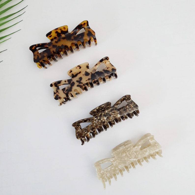 Tortoise Marble Fashionable Linda Hair Clip 4.7 Inch Big Size Luxurious French Hair Clip Hair Claw for Woman