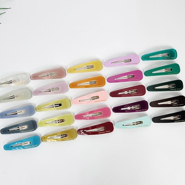 Pure Color Mini Triangle Snap Clip (2.2 Inch) / Tortoise Marble Hairgrip Barrette / French Hair Pin / Tic Tac Hair Clip Pin