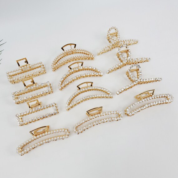 VINTAGE PEARL HAIR CLAW SQUARE VINTAGE PEARL HAIR CLAW SQUARE