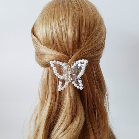 Glass hair sale clip