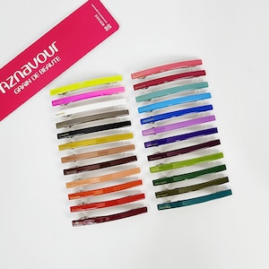 Pure Color Simple Line Hair Barrette (3.3 Inch) / Luxurious French Hair Pin / Automatic Hair Clip