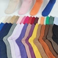 Ribbed Crew Socks | Solid Cotton Mid Calf Boot Cuffs | Korean Socks | Minimalist Gift for Her product logo