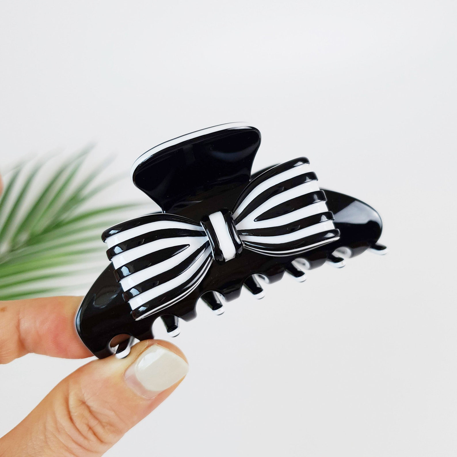 Elegant Ribbon Stripe Hair Clip / Cute Hair Claw / Hair Etsy