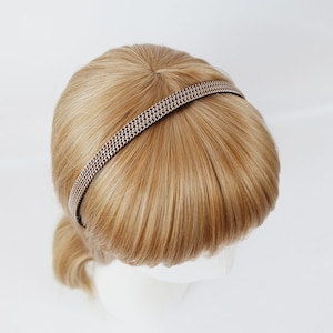 メタルチェーンの細いヘッドバンド / シンプルなラインのアリスヘッドバンド / 女性用ヘアバンダナ / メタルヘッドバンド