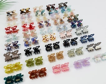 Mini pinces à cheveux papillon 2 pièces en 1 / Épingle à cheveux française écaille de tortue / Accessoire cheveux pour femme