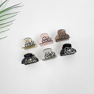 CHANEL Logo Barrette Hair Clip COCO CC Silver Engrave… - Gem