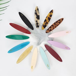 Tortoise Shell Oval Hair Claw Clip (2.8 Inch) / Pastel Color French Hair Pin / Simple Alligator Hair Clip