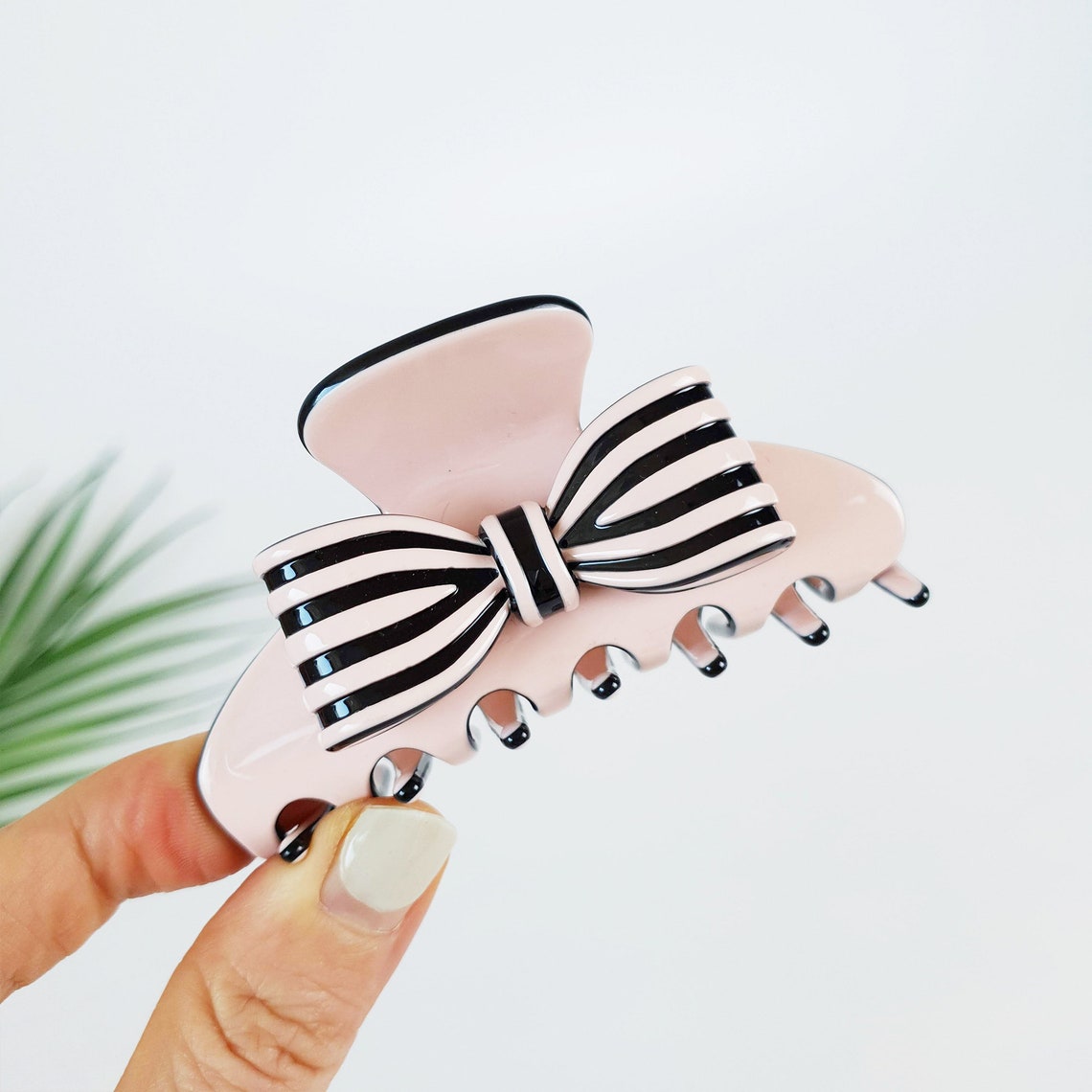 Elegant Ribbon Stripe Hair Clip / Cute Hair Claw / Hair Etsy