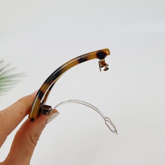 4er Set Haarspangen Französisches Design – Für Dickes Haar, Schildpatt-Optik, 9 Cm Lang