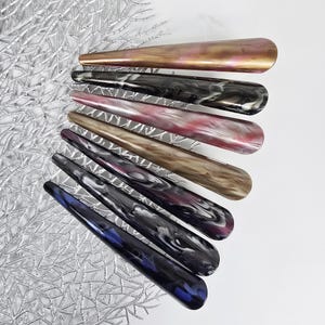 ティント ラージ ロング クリップ ヘア クロー クリップ / べっ甲 フレッシュ ピン / 女性用 ワニ ヘア クリップ