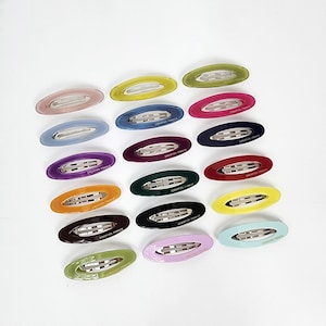 Mini pince à pression ovale couleur pure (2,2 pouces) / Barrette à cheveux en marbre écaille de tortue / Épingle à cheveux tic tac / Épingle à cheveux française