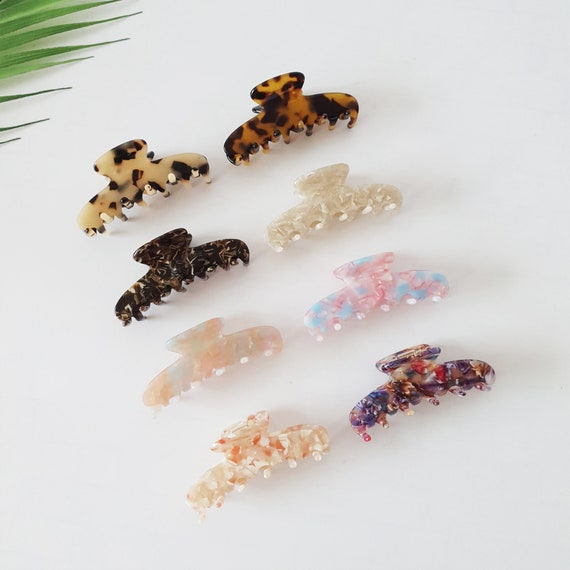 Tortoise Marble Dior Hair Clip / Leopard French Hair Claw / 