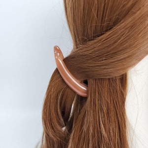 Pure Color Round Banana Clip (3.8 Inch) / Colorful Hair Comb Barrette ...