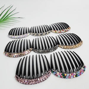 Luminous Hair Comb Pin with Cubic / Luxurious French Hair Pin / Hair Comb for Woman / Hair Fork for Thick Hair