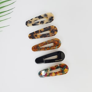 Leopard Bold Triangle Hair Claw Clip (3.1 Inch) / Tortoise Shell French Hair Pin / Alligator Hair Clip for Woman