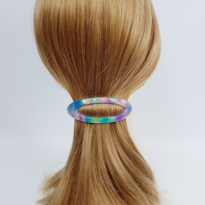 Aurora Oval Bold Hair Barrette / Tortoise Marble Leopard French Hair Pin / Hair Accessory for Woman / Automatic Hair Clip