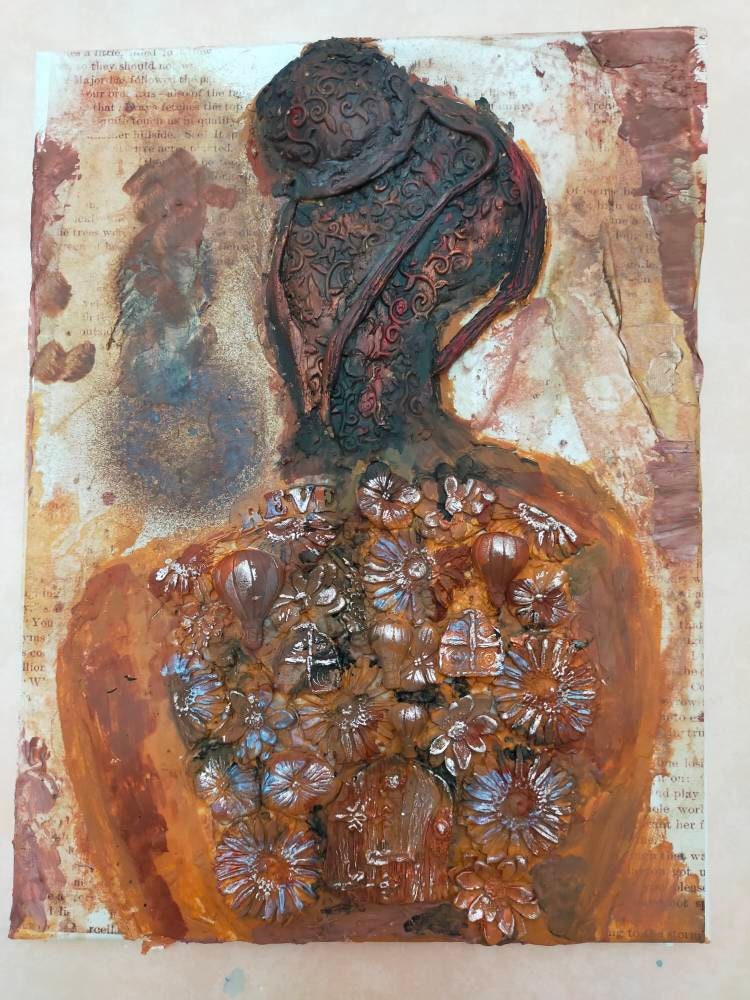 Tableau Femme Fleurs