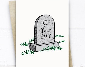 RIP 20er Jahre, Lustige 30. Geburtstagskarte, 30. Geburtstagskarte für Sie Ihn Bruder Schwester Sohn Tochter Freund Neffe Nichte, Happy 30th Birthday Card