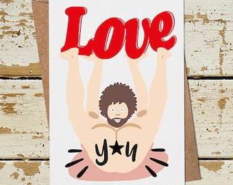 Funny Naked Man Card, Funny Anniversary Card for Her him husband wife, Funny Valentines Card, Funny Gay Card, Wedding Anniversary Card