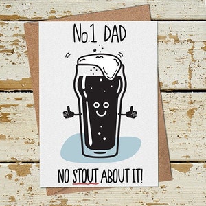 Nummer 1 Papa-Karte, lustige Väter Tageskarte, Geburtstagskarte für Papa, Bier-Karte für Papa, lustige Papa-Karte, Väter-Tageskarte lustig, Stout-Karte