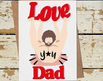 Funny Naked Man Card, Funny Fathers Day Card, Funny Birthday Card Dad, Rude Card, Dad Birthday Card, Dad Card from Son Daughter, Fathers Day