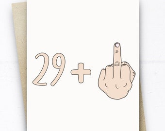 Carte drôle du 30e anniversaire, 29 +1 carte, carte du 30e anniversaire pour elle lui frère soeur fils fille ami neveu nièce, carte impoli