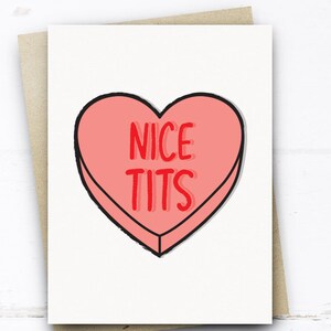 Tetas bonitas, tarjeta divertida para su esposa novia, tarjeta divertida de San Valentín, tarjeta de cumpleaños divertida para la esposa de la novia, tarjeta de novia, tarjeta divertidas