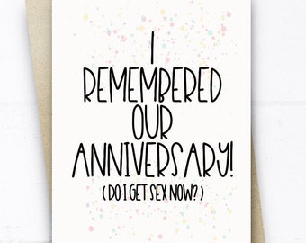 Tarjeta de aniversario divertido para novio novia marido esposa, tarjeta de aniversario de boda divertida, tarjeta divertida para él ella, tarjeta de aniversario grosero