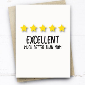 Funny Fathers Day Card, Verjaardagskaart voor papa, papa dank u card, grappige kaart van zoon dochter, 5 sterren Review Card