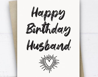 Happy Birthday Husband Card, Birthday Card Husband, First Birthday as Husband Card