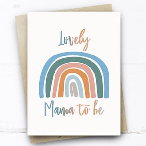 Regenbogen Mama Karte zu sein, Schwangerschaft Karte, Baby-Dusche-Karte, schöne Mama Karte zu sein, erwarten Baby-Karte, schwangere Mama Karte, erwartungsgemäß E-Karte