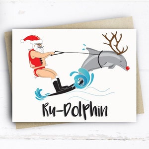 Lustige Rudolphin Weihnachtskarte, Rudolph Weihnachtskarte für Mama Papa ihn ihr Freund Freund Ehemann Frau Verlobte Bruder Schwester Tante