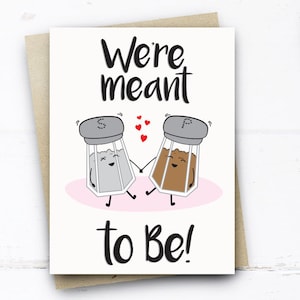 Carte anniversaire pour mari Boyfriend Girlfriend Fiancé, Nous sommes censés être la carte, Funny Wedding Anniversary Card, Salt and Pepper Card