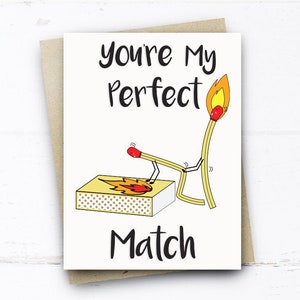 Tarjeta de partido perfecta, tarjeta divertida, tarjeta de aniversario divertida para su esposa marido, tarjeta divertida de San Valentín, tarjeta gay, novio de tarjeta grosera